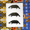 Lino Printed Badger Card