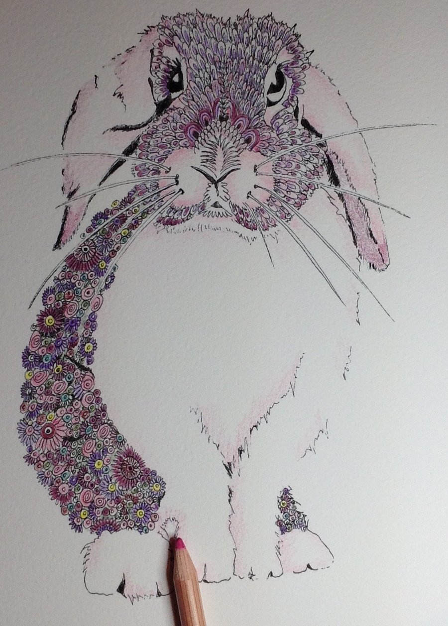 Pink Floral Bunny (special offer price) 