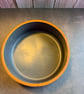 Handcrafted Jesmonite Bowl – Charcoal & Terracotta Edge