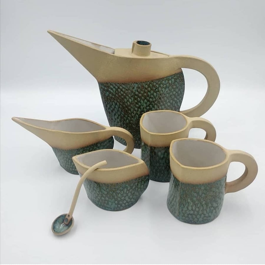Tea set for two people