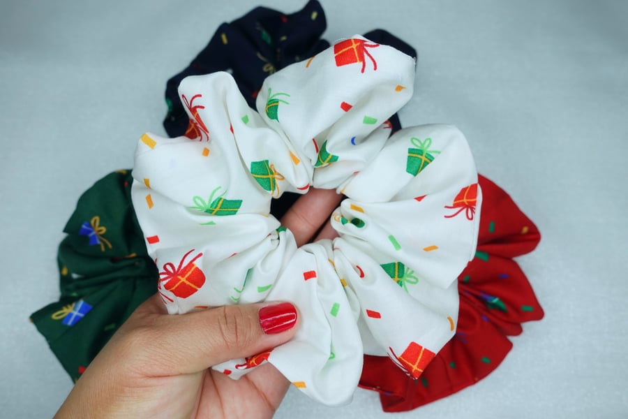 Christmas Scrunchies, Gift Scrunchies, XXL Xmas Scrunchies, Christmas Gift
