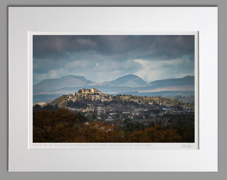 Stirling & Stirling Castle Scotland - A3 (50x40cm) Unframed Print