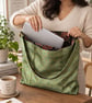 Luxury Reversible Brocade Bag – 34x34 cm - Handmade Two-Sided Shoulder Tote Bag  - Image 1