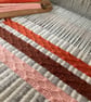 Patsy Cushion: Rust, Crocosmia & Tea Rose. Handwoven in Wales - Image 8