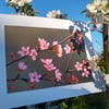 Apple Blossom Blue, original hand-pulled screen print