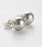 Handmade 925 Sterling Silver Stud Earrings with Swarovski Pearl (6mm) - Image 2