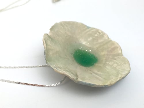 Pale Green Shell Porcelain Necklace