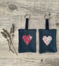 Denim Keyring with Liberty Fabric Heart  - Image 4