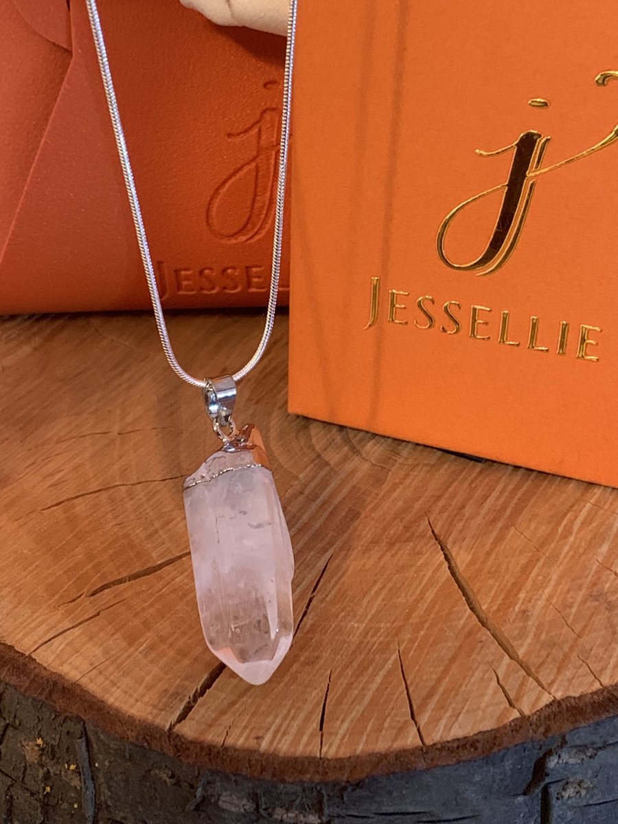 Large Clear Quartz Pendant Necklace