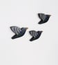 Starling wall art, set of 3 birds, garden bird wall hanging, bird lover gift. - Image 5
