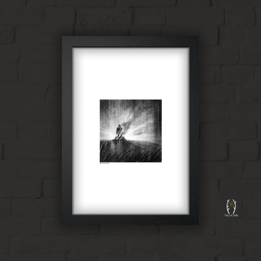 The Wicker Man Art Print - Folk Horror Illustration - Cult Movie Wall Art