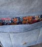 Satchel style preloved denim handbag cut from Levi denim jeans.Leather tab.  - Image 6