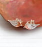 Copper breasted silver robin earrings - Image 1