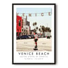Venice Beach Travel Print, Los Angeles Poster, Unique Wallart Decor, Coordinates