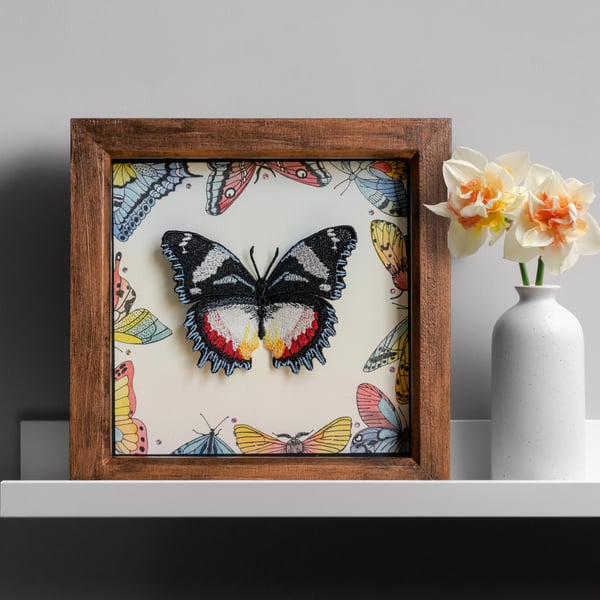 Embroidery Butterfly Wall Art