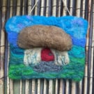 Felted Fairy Mushroom Cottage Handmade Picture 