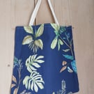 Small Bag Floral Blue Green Cotton Double Sided 