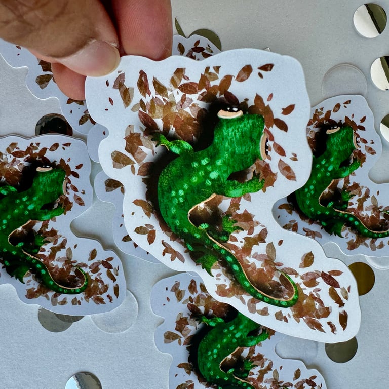  Nature Sticker Lizard Reptile Matt Vinyl Waterproof