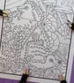 Hedgehogs A4 Christmas Colouring Page Printable JPG by S Godwin Studio - Image 3