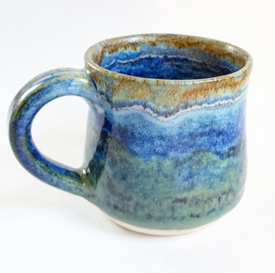 Small Blue Ceramic Handmade Mug
