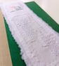 Hand Embroidered Bookmark - Pink Flower- Created using Upcycled Vintage Fabric - Image 3