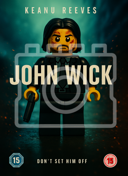 JOHN WICK - LEGO-Inspired A4 Movie Poster Print - Ready to Frame