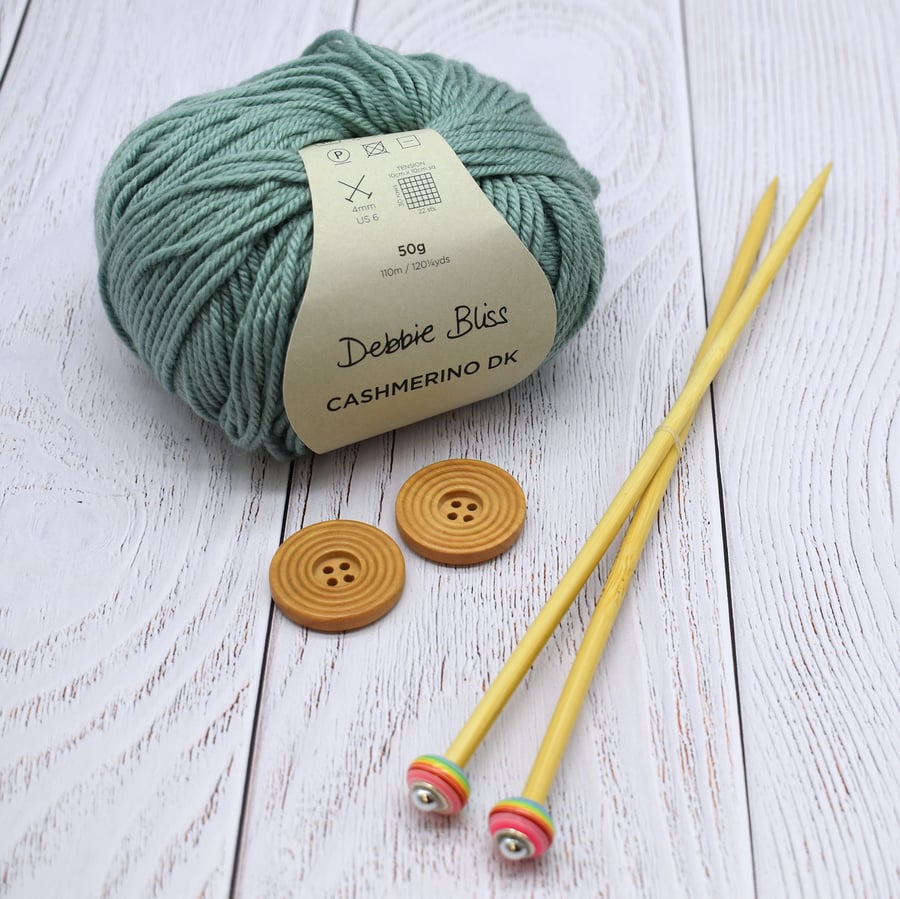 Triple braid headband kit - Knitting, crafts, handmade - Duck Egg 