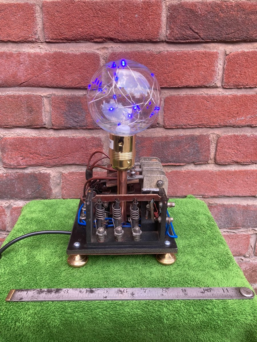 Steampunk Industrial Table Lamp, Upcycled Vintage 3 Phase Electrical Contactor