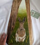 Wood Art Hare Painting - Image 2