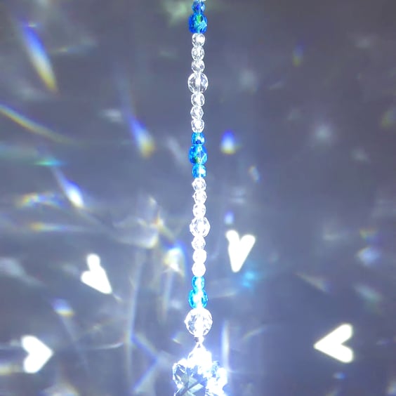 Suncatcher snowflake dangle hanging decoration handmade cute