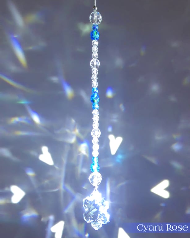 Suncatcher snowflake dangle hanging decoration handmade cute