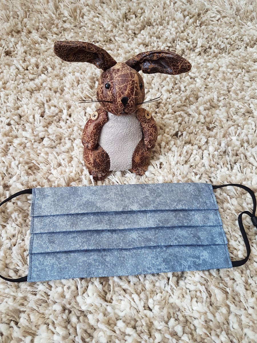 Adult face covering – Slate Grey mottled print