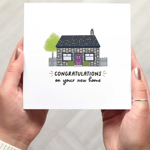Congratulations on your new home card, housewarming card, cottage core card