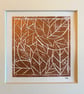 Copper leaves Lino print - Image 5