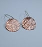 Hammered Copper Disc Earrings (ERCUDGDC1) - UK Free Post - Image 6