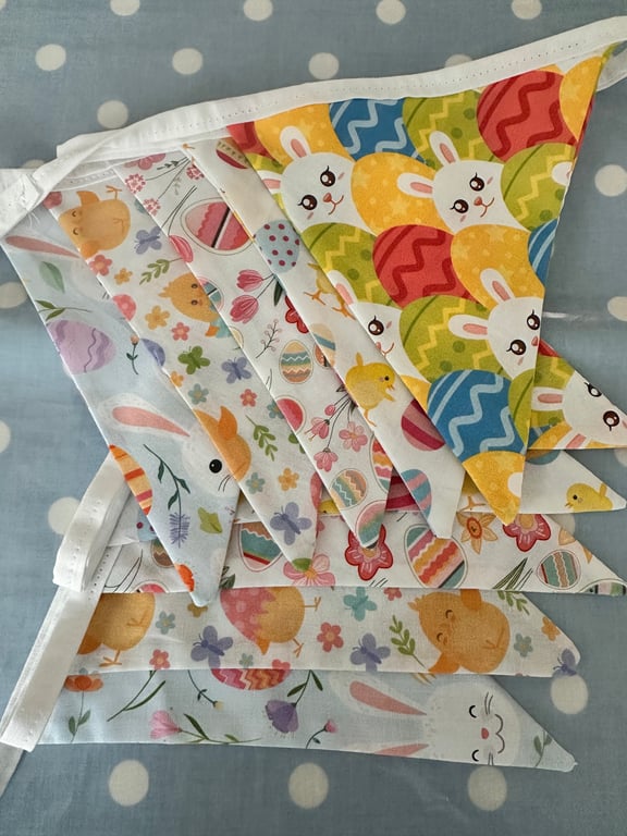 Easter Cotton Fabric Bunting, 