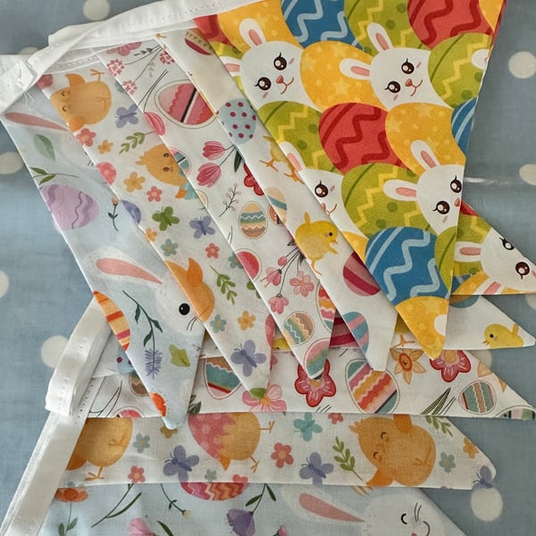 Easter Cotton Fabric Bunting, 