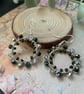 Black and silver wire wrapped hoop earring, boho dangle earrings, teen girl gift - Image 6