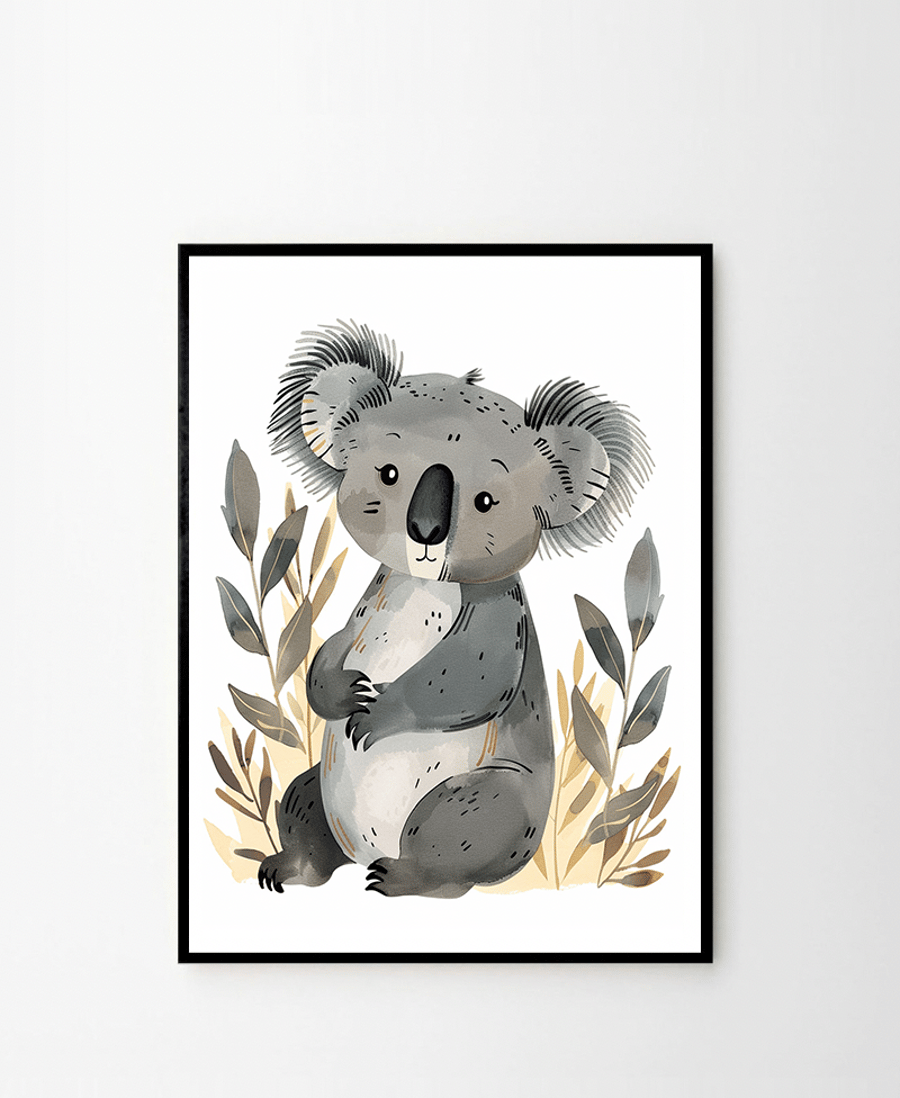 Koala Nursery Print, Nursery Art, Animal Print, Boho Art,  