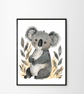 Koala Nursery Print, Nursery Art, Animal Print, Boho Art,  