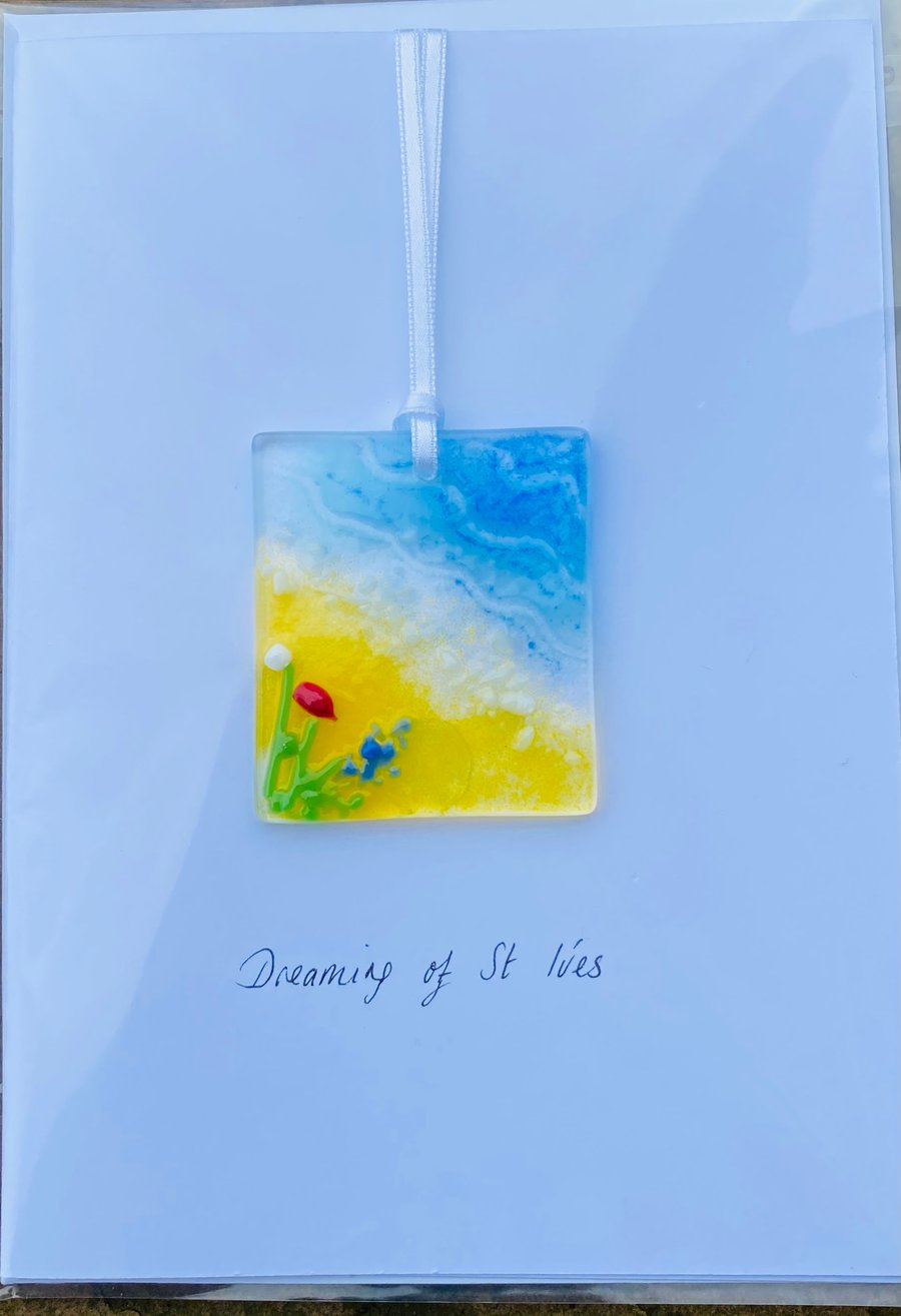 Fused glass keepsake card