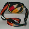 Red and Yellow Pencil purse with long adjustable strap