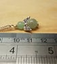 Minimalist Green Aventurine angel pendant necklace. Reiki jewelry uk - Image 4