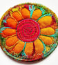 Textile Brooch Free Machine Embroidery  - Image 1
