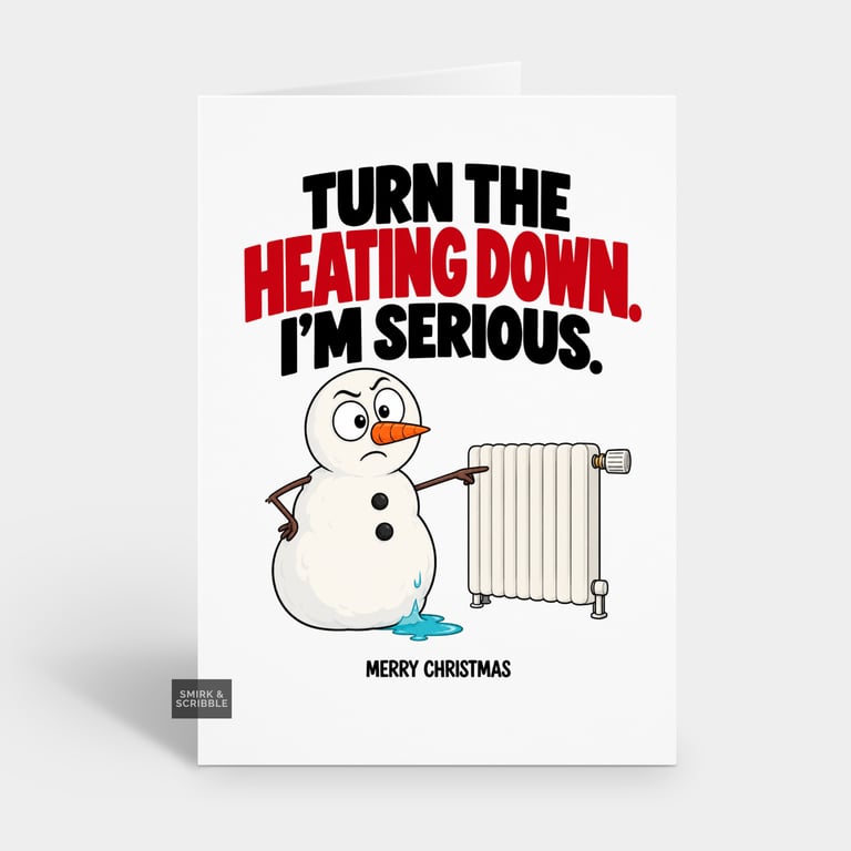 Funny Christmas Card For Him Or Her - Furious Snowman