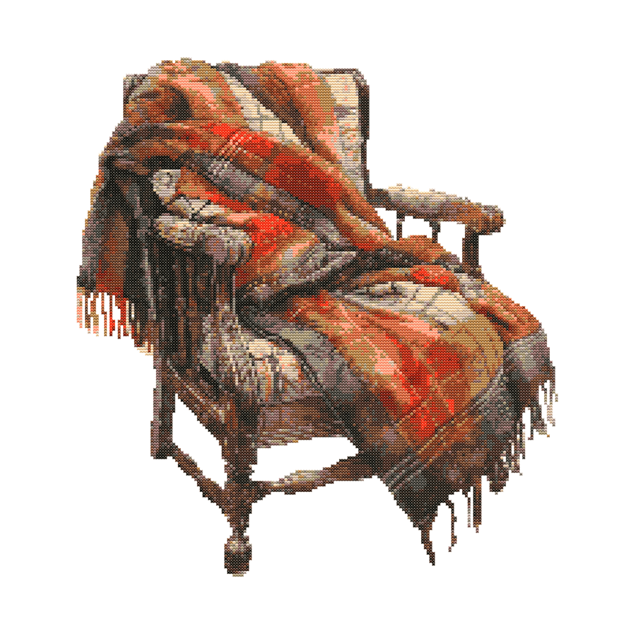 VICTORIAN ARMCHAIR - Cross Stitch Pattern - Cross Stitch Chart