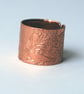 Etched copper rook ring - adjustable size - Image 2