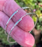 Large silver hammered hoop earrings - Image 7