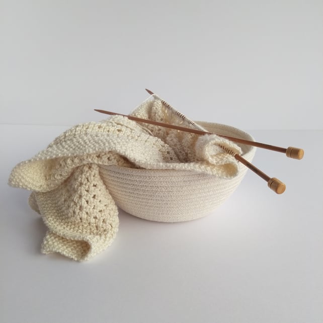 Brook Bowl - a coiled cotton rope bowl