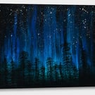 Large box canvas blue Aurora Lights landscape Northern Lights Aurora Borealis